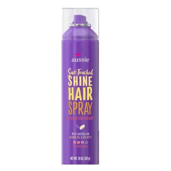 Aussie Sun-Touched Shine Hairspray, Maximum Hold 10 ounces (Pack of 3)
