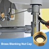 Brass Blanking Nut Cap,4 Pcs Brass End Cap with Washers,