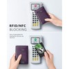 VULKIT Credit Card Holder RFID Blocking Slim Leather Wallet Anti