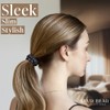 SILVR BEAR Luxury Satin Skinny Black Scrunchies