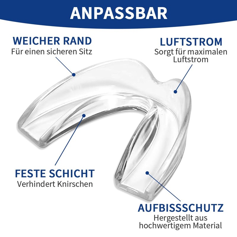 Grinding Splint for Night, 2 Sizes Teeth Splint, 4 Mouldable
