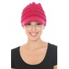 C.C BeanieTail Warm Knit Messy High Bun Ponytail Visor Beanie