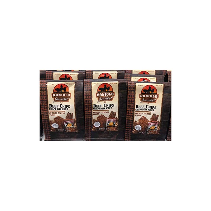Beef Chips Crispy Beef Jerky ORIGINAL TERIYAKI Flavor, 2.75oz (78g)