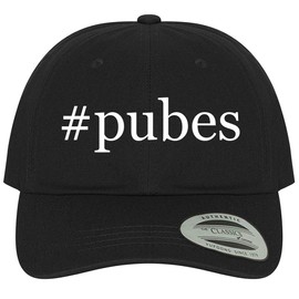 The Town Butler #Pubes - A Comfortable Adjustable Hashtag Dad Baseball Hat, Black, One Size