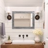 AAZZKANG Rustic Mirror Wood Framed Wall Mirror 20"x16" Rectangle Decorative