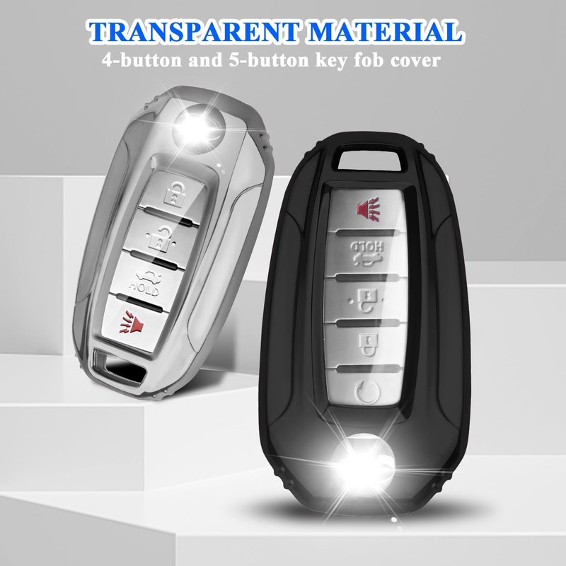 MILD EAST for Infiniti Key Fob Cover with Keychain, Car