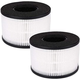 BS-03 True HEPA Replacement Filter Compatible with PARTU and SLEVOO BS-03 HEPA Air Purifier, 3-in-1 H13 Grade True HEPA Replacement Filter, Part U and Part X, 2-Pack