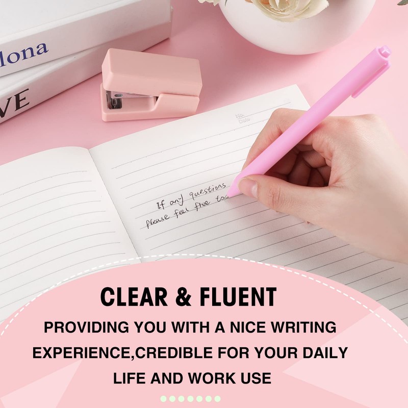 Fulmoon 50 Pcs Ballpoint Pens Bulk Retractable Comfortable Writing Pens