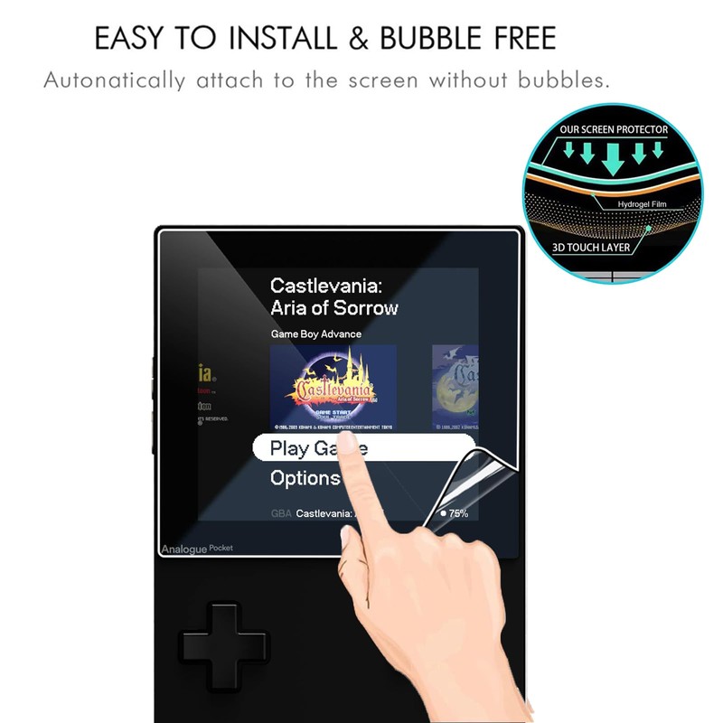 GEJEFA Screen Protector for Analogue Pocket, 2 Pack Premium Flexible