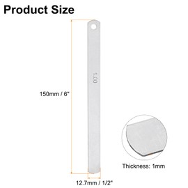HARFINGTON 8 Blades Metric Steel Feeler Gauge, 1mm Thickness Filler Gauge, Offset Valves, Guitar Gauge Gage Measuring Tool, for Gap Width Thickness Measuring