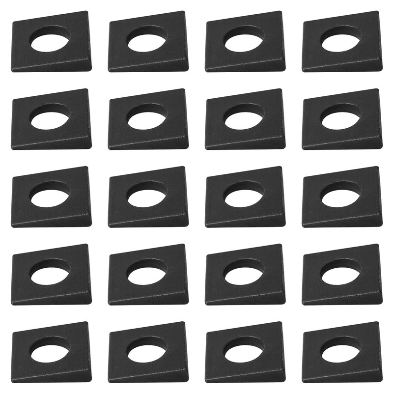 GBGS 20 Pcs 3/4" Square Beveled Washer,1-5/8" x1-5/8 Wedge Washers,Plain