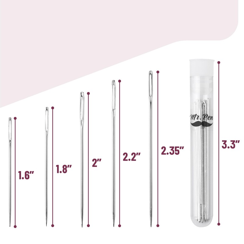Mr. Pen- Large Eye Needles for Hand Sewing, 50 pcs,