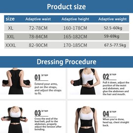 FDEETY Straight Back Straightener Posture Corrector Back Support Belt Shoulder Brace Men's Back Support Correction Spin Finger Posture Corrector Back Women (XL)