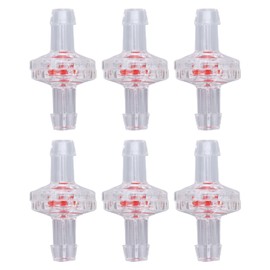 Fafeicy Pack of 10 Check Valve, 1-Way Translucent Tower Water Shut-off Valve, Unidirectional Barb, No Return Valve, PP Material, Ozone Submersible Pumps (5 mm Transparent)