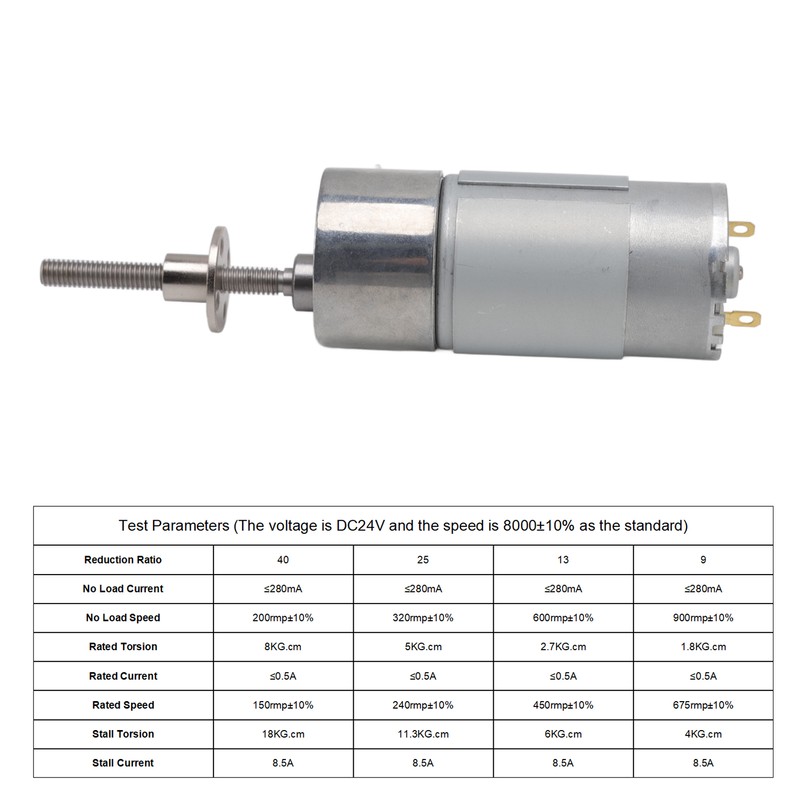 DC24V Self Locking Worm Gear Motor High Torsion Speed Reduction
