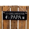 Sign "Der Beste Grillmeister Papa" Slate 22 x 8 cm