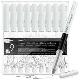 Ohuhu Millimeter Pens, Direct Fluid Drafting Pens, Set of 9, Black