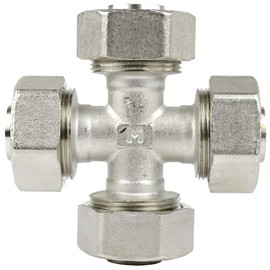 Maxline Multi Directional 3/4" Cross Fitting Tubing Compressed Air Piping M8042 Splitter