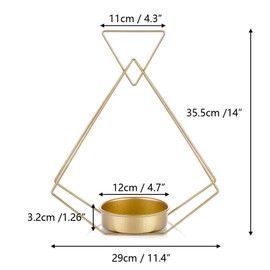 NUPTIO 2 Pcs Wrought Iron Portable Hanging Gold Flower Vase for Party Home Decor Wedding Gifts, Wedding Centerpieces for Tables, Flower Holder Centerpiece