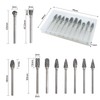 EUZUXU 10 Pieces Carbide Burr Set, Carbide Burrs with Double