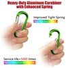sprookber 5" Heavy Duty Aluminum Carabiners, Large D-Ring Clips, Spring