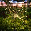 JJGoo Outdoor Solar Lights Firework, 2 Pack 120 LEDs Waterproof