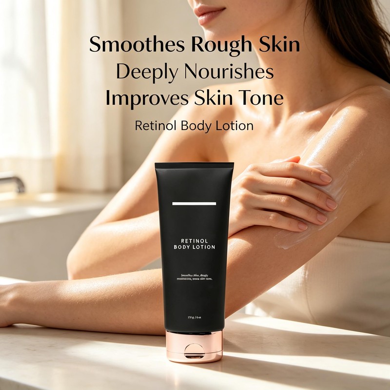 Retinol Body Lotion, Firming Body Cream for Crepey Skin