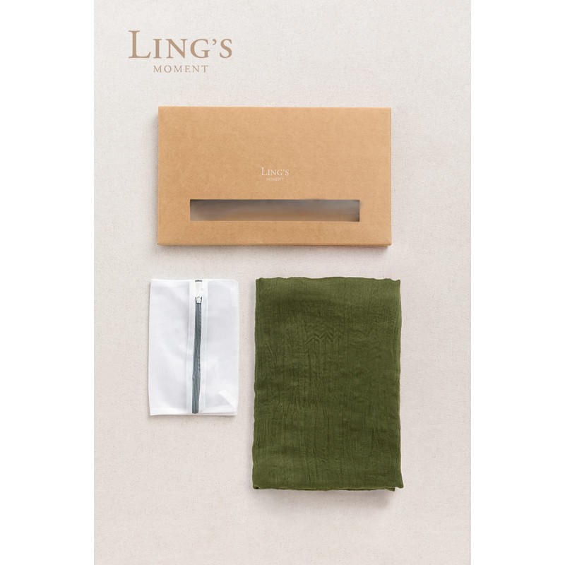 Ling's Moment 14Ft x 35" Wide Olive Moss Green Gauze