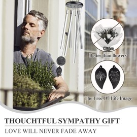 Sympathy Wind Chimes with Tree of Life, Memorial Wind Chimes for Loss of Loved One, windchimes in Memory of Mom Dad, Bereavement Memorial Gifts