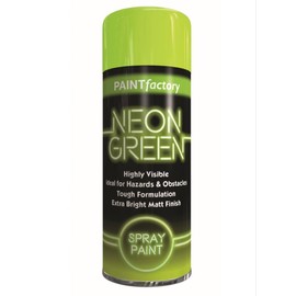 Paint Factory Neon Green Spray Paint 200ml Extra Bright Matt Finish