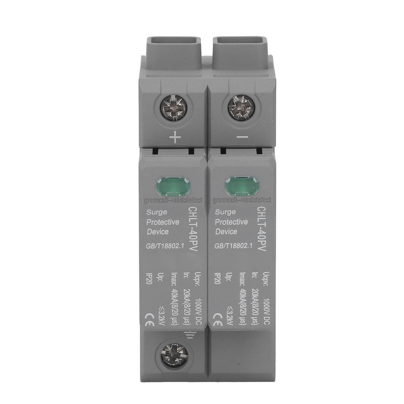 Surge Protective Device 2P Photovoltaic Voltage Protection Arrester Protector 20‑40KA