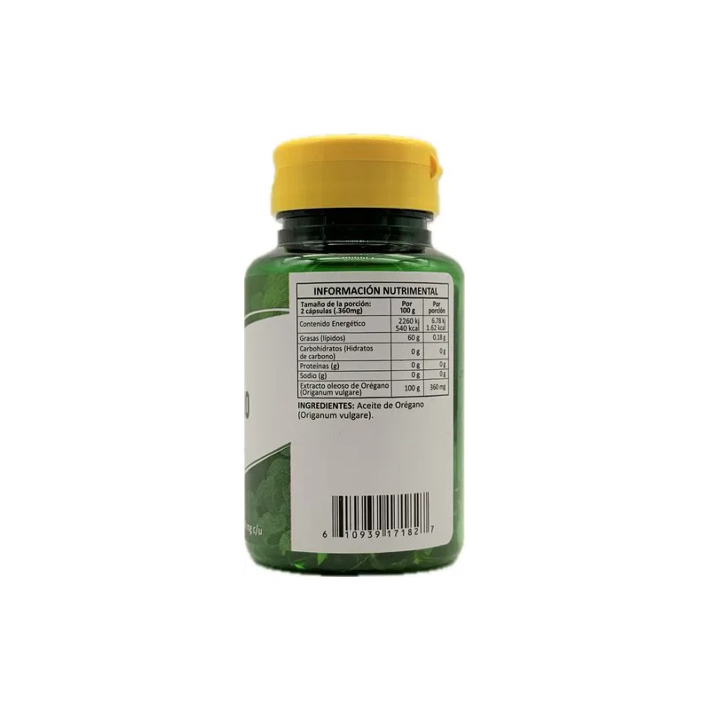 Aceite Orégano 60 Capsulas Energreen 180mg Natural