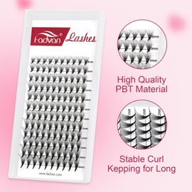 Volume Eyelashes, Pre-Fanned 16D Prefabricated Russian Eyelash Extension Volume Bouquet, 0.07 C Curl, 8-14 mm Mix, Short Handle, Natural Volume Eyelashes (16D-0.07-C-(8-14)