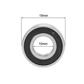 sourcing map 6800-2RS Deep Groove Ball Bearing 10 x 19 x 5mm Double Sealed ABEC-3 Bearings Pack of 5