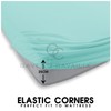 Aqua Fitted Sheet King Size - Wrinkle Free Plain Dyed