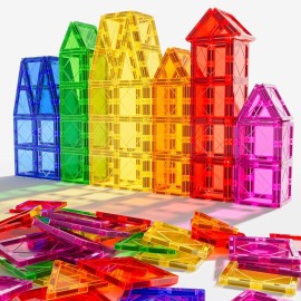Does Not Apply 30 Pcs Magnetic Tiles Building Blocks for 3 4 5 6 7 8+ Years Old Boys Girls Colo