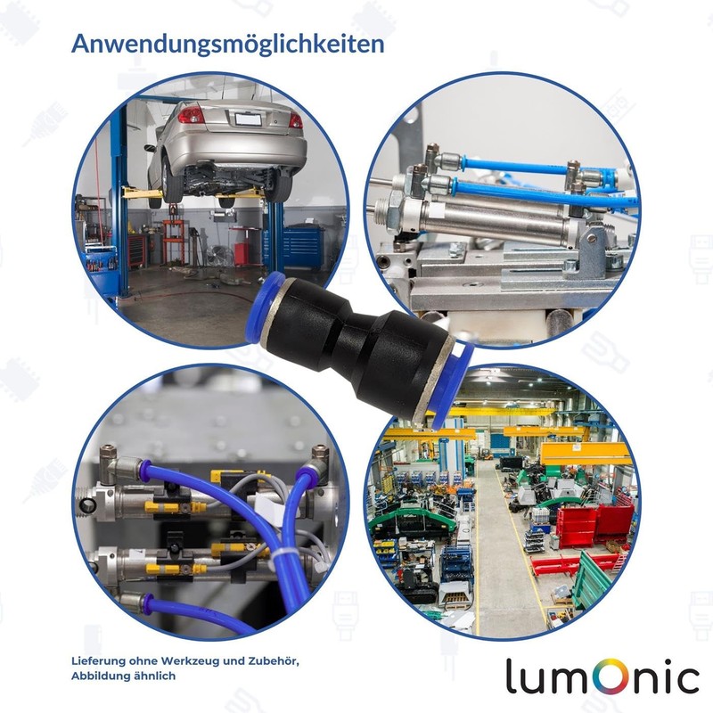 10 x Lumonic I PU Hose Connector Reduction I 6