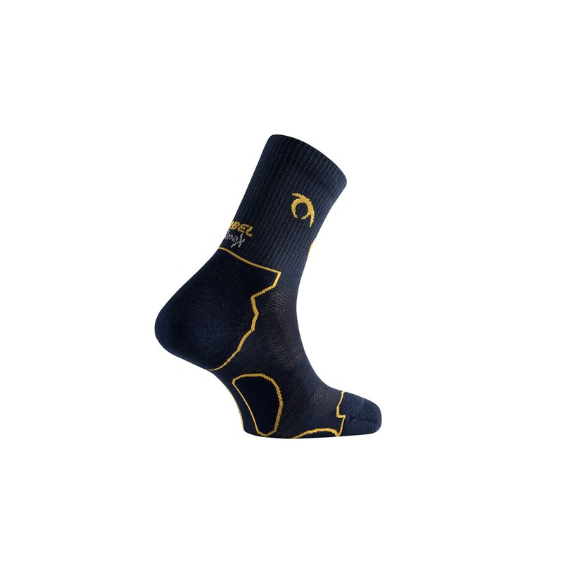 Lurbel Tierra Pilger Toe Separator Trekking Socks Breathable Seamless, Navy/Yellow,