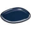 Hakusan Pottery Plate, M, Navy, Approx. 7.1 x 6.1 inches