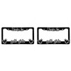 2X Black License Plate Frame Decorative License Brake for Goth