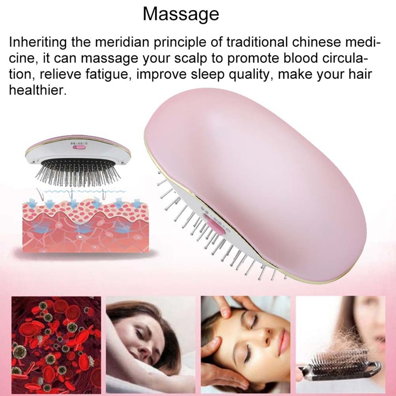 New Negative Ion Anti static Hairbrush Portable Electric Scalp Massage