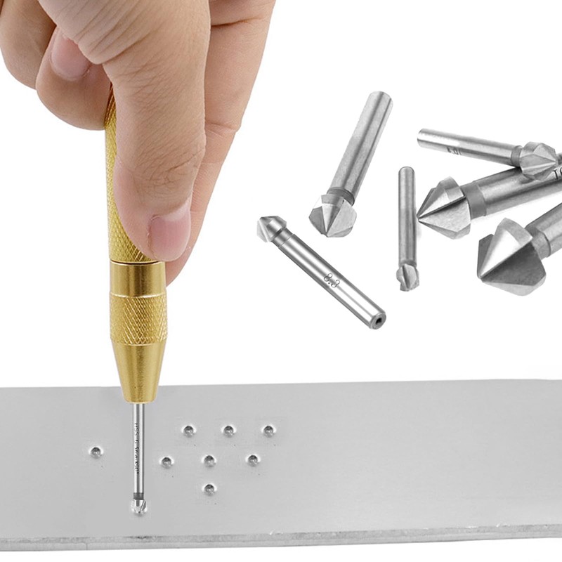 NIYATA 6 Piece 90° Countersink Set, HSS Countersink Set, Steel