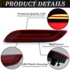 BINQIGOO Full LED Rear Bumper Reflector Lights Compatible with 2018-2023