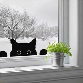 Cat Wall Stickers Cute Kittens Peeping Cat Wall Vinyl Stickers Kids Rooms Fridge Cartoon Animals Vinyl Decal Art Cat Wall Wall Decor Nursery Wall Stickers Home Vinyl Stickers Stickers