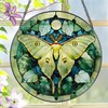 Luna Moth Sun Catcher, 8 Inch Stained Glass Suncatcher, Stained