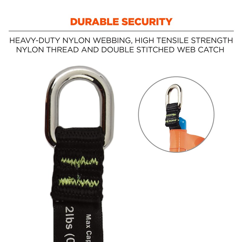 Ergodyne Squids 3700 Web Tool Tail Attachments, 5-Pack, 2 Pounds,
