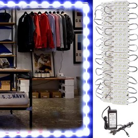 Storefront LED Light, 20ft Blue Windows Border Light for Retail Business Decorative Advertising 12v 5630