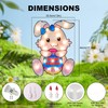 LAMPHOME 17" Lighted Easter Egg Window Silhouette，Bunny with Egg Easter