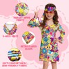 MRYUWB 70s Hippie Dress for Girls, 1970s Outfits Peace Sign