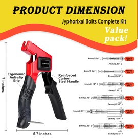 Molly Bolts for Drywall, Heavy Duty Hollow Wall Anchors with Setting Tool, Metal Wall Anchors and Screws Kit for Drywall Hollow Wall Plaster Walls, Available in 6 Sizes, 36 Pieces in Total
